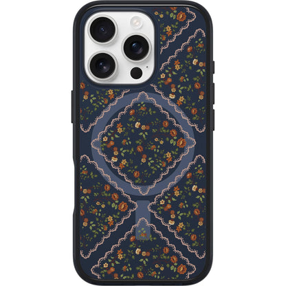 OtterBox iPhone 16 Pro Symmetry Series Clear Case - Floral Romance Blue