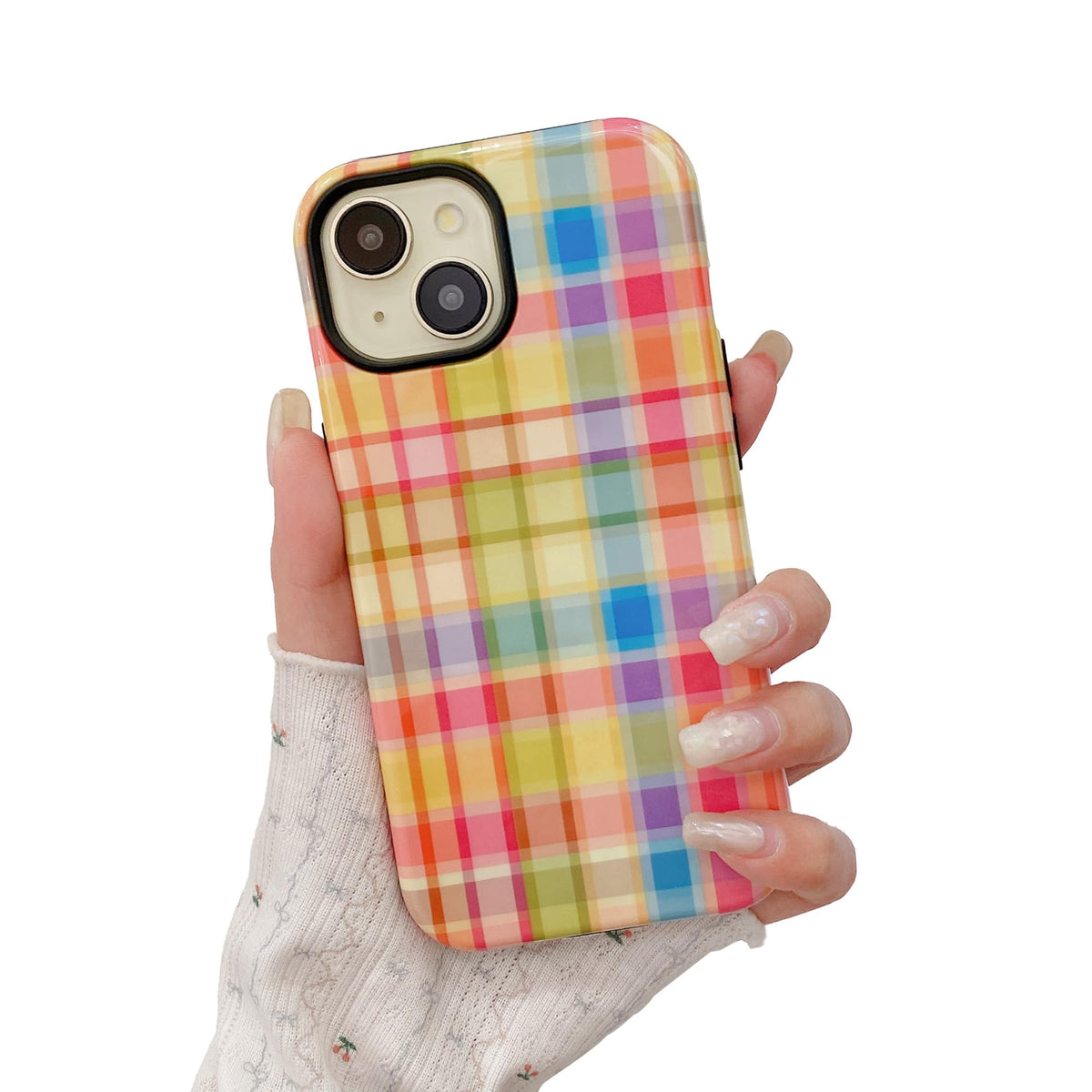 Colorful Striped Pattern Phone Case,for iPhone 15