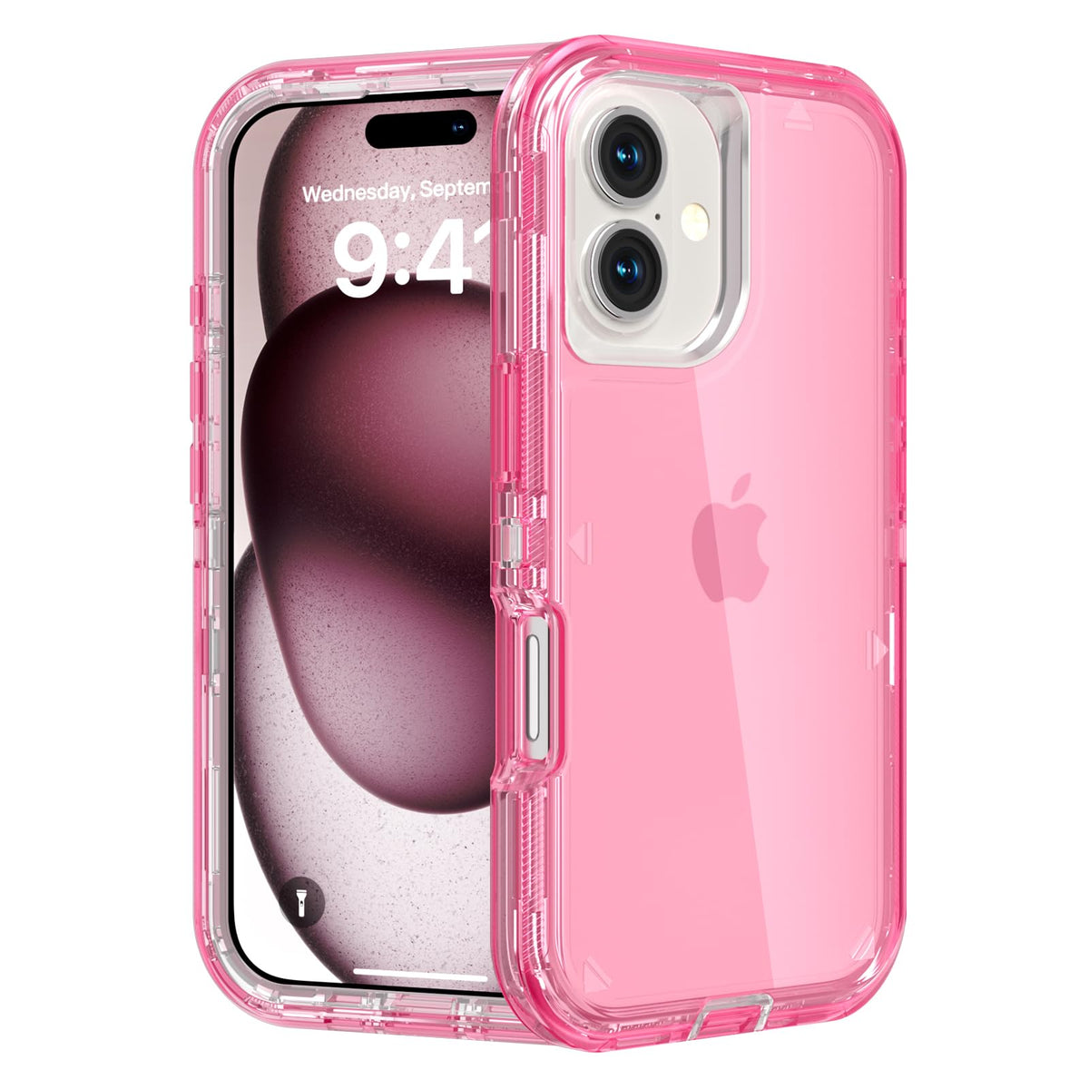 Follaroma for iPhone 16 Plus Case, Shockproof, Crystal Clear