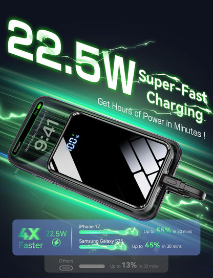 Portable Charger Power Bank 60000mAh, 50% Smaller Fast-Charge Battery Pack