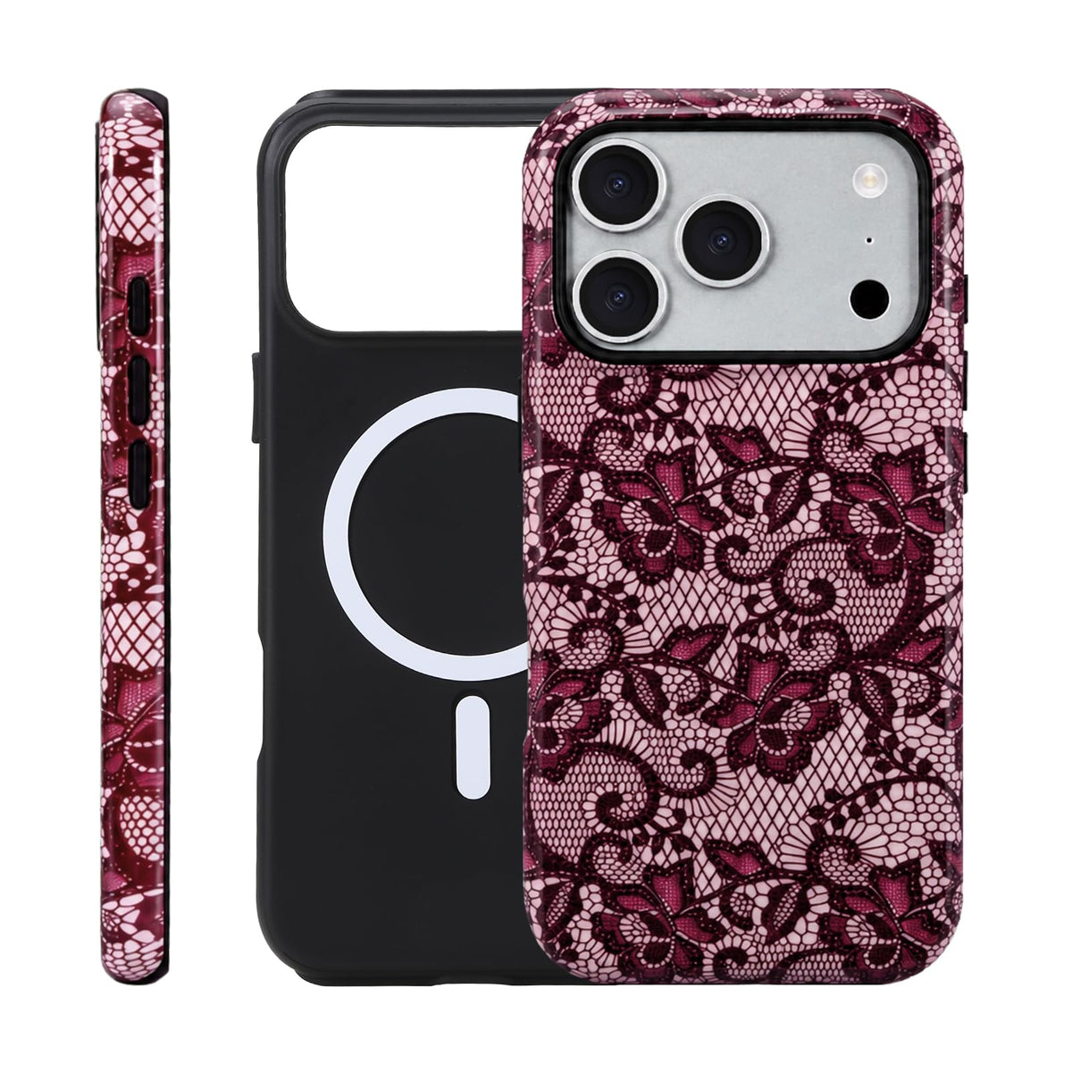 for iPhone 17 ProMax/18 ProMax Case - Wireless Charging for MagSafe, Dual-Layer Design (Outer Hard PC Shell + Inner Soft TPU Shell), Unisex Shockproof Protective Case - Tiger Stripe Pattern.
