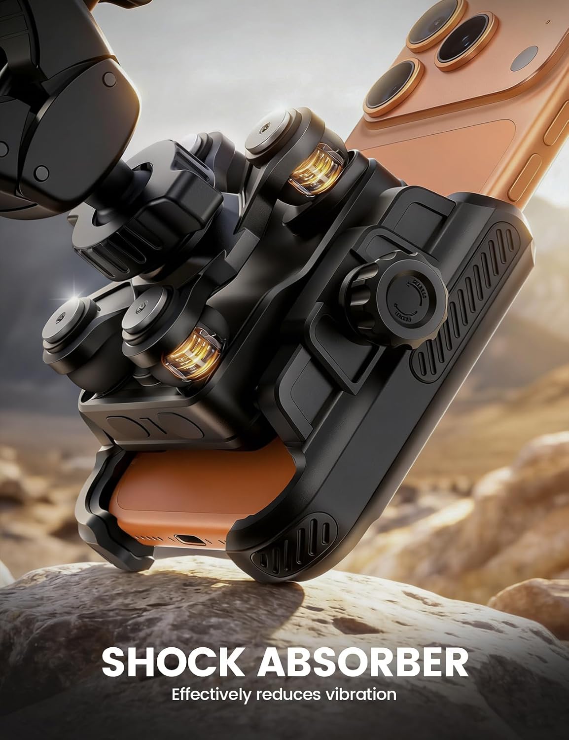 Lamicall Motorcycle Bike Phone Mount with Upgrade Vibration Dampener