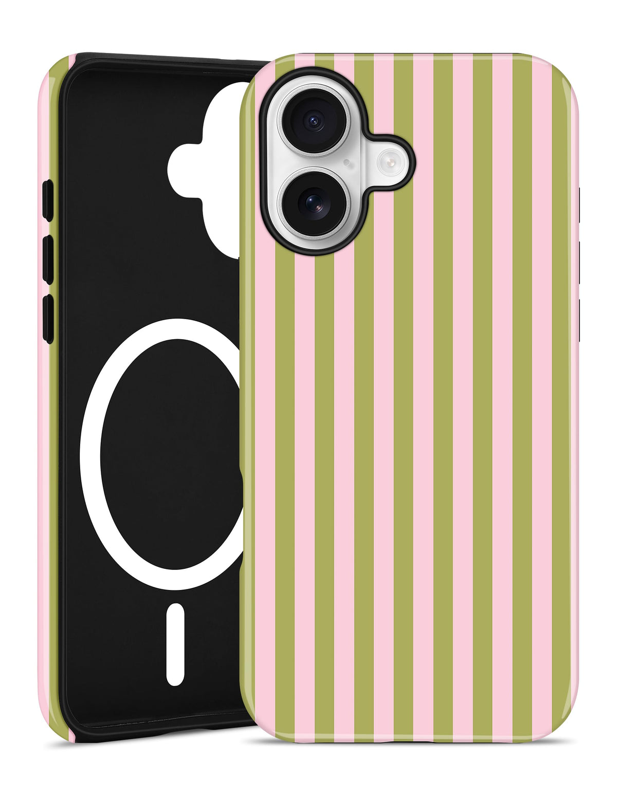 Magnetic Striped Phone Case for iPhone 17, Navy Blue
