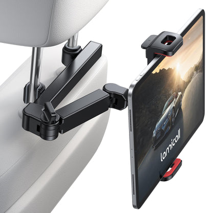 Lamicall Car Headrest Tablet Holder, 3 in 1 Extension Adjustable Arm