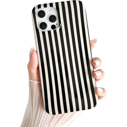 Yeddabox for iPhone 16 Pro Case Cute Striped Phone Case Soft TPU Slim Shockproof Phone Cover for Women Girls, Pink and Yellow