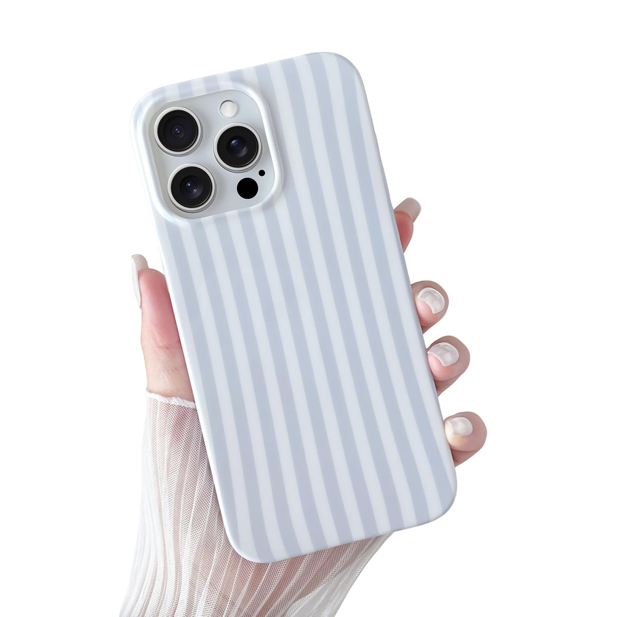 Yeddabox for iPhone 16 Pro Case Cute Striped Phone Case Soft TPU Slim Shockproof Phone Cover for Women Girls, Pink and Yellow