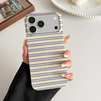 for iPhone 18 Pro Max Case / 17 Pro Max Case Striped, Blue Yellow