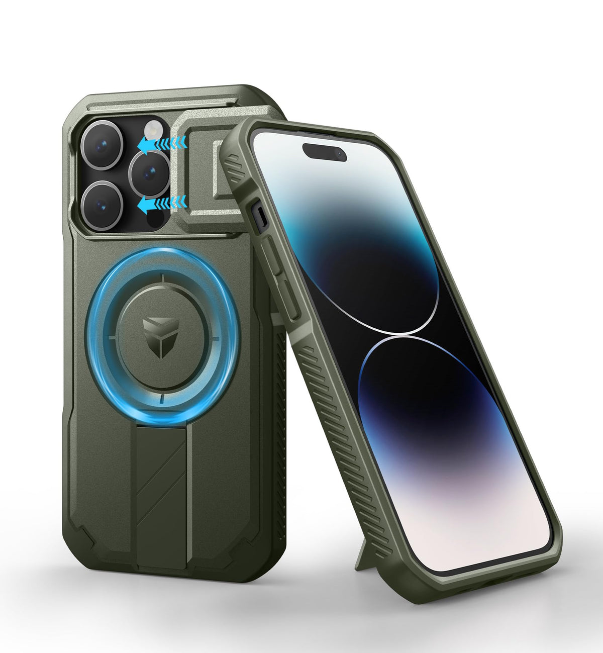 Dexnor for iPhone 17e/16e Case with Slide Camera Cover, 6.1 inch Navy Blue