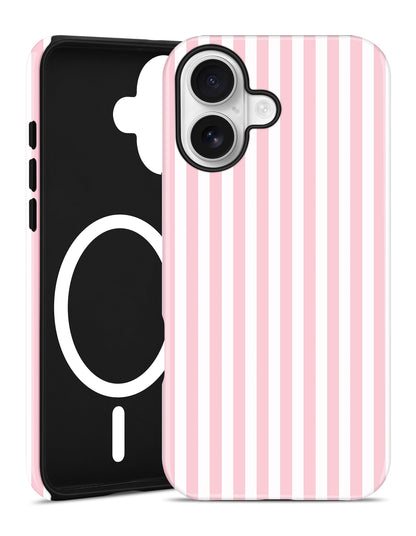 Magnetic Striped Phone Case for iPhone 17, Navy Blue