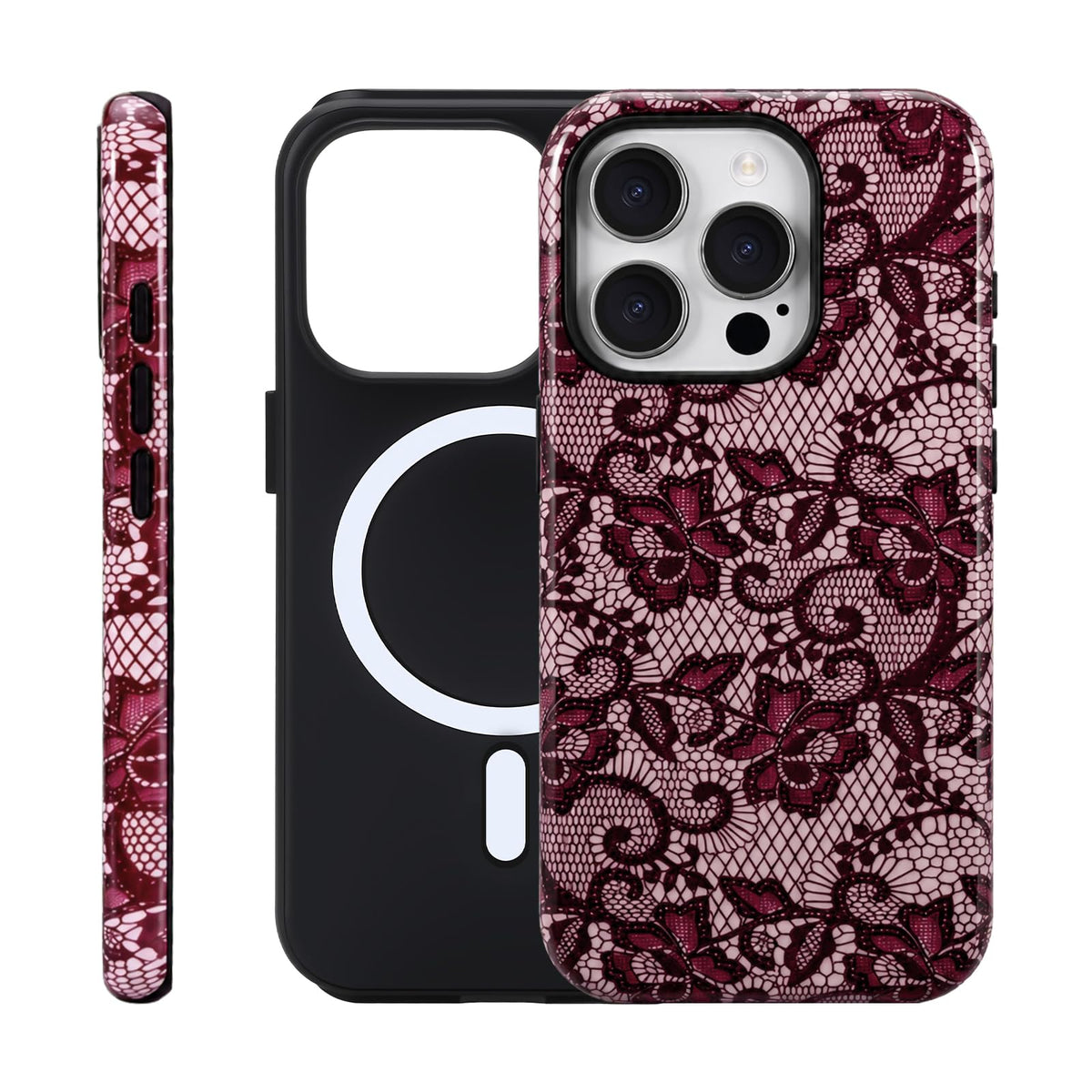 for iPhone 17 ProMax/18 ProMax Case - Wireless Charging for MagSafe, Dual-Layer Design (Outer Hard PC Shell + Inner Soft TPU Shell), Unisex Shockproof Protective Case - Tiger Stripe Pattern.