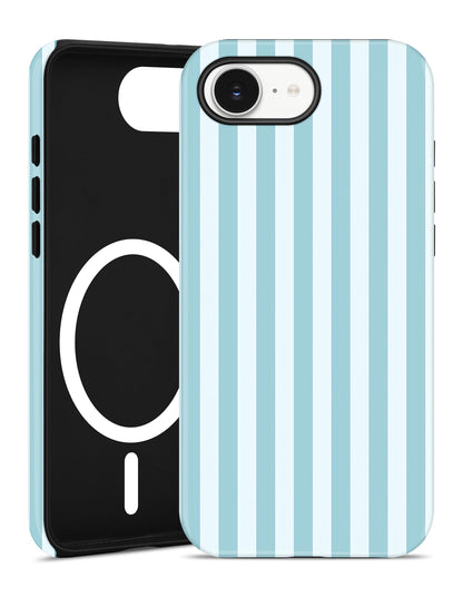Magnetic Striped Phone Case for iPhone 17, Navy Blue