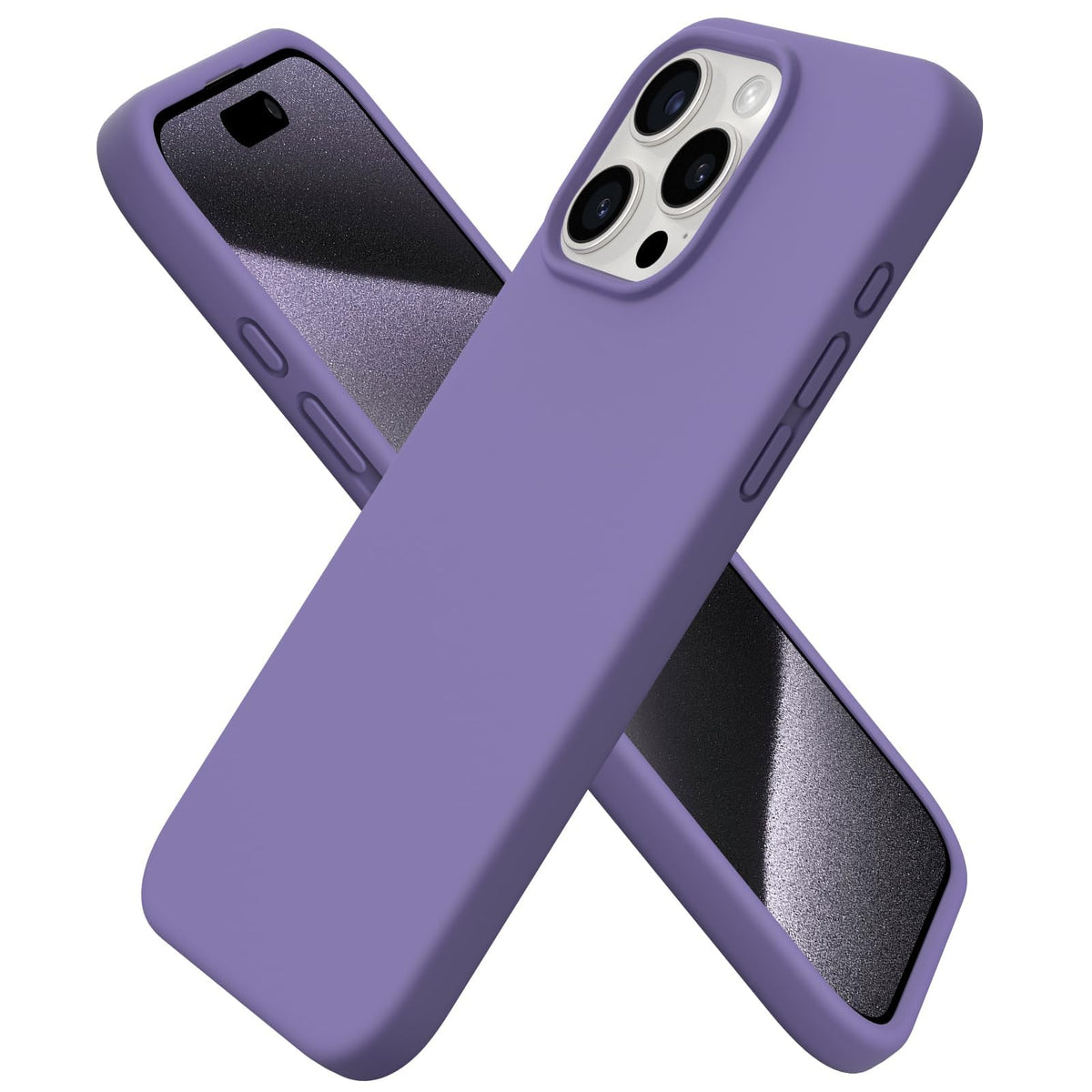 ORNARTO for iPhone 15 Pro Max Case, Liquid Silicone, Cherry Blossom