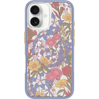 OtterBox iPhone 16 Pro Symmetry Series Clear Case - Floral Romance Blue