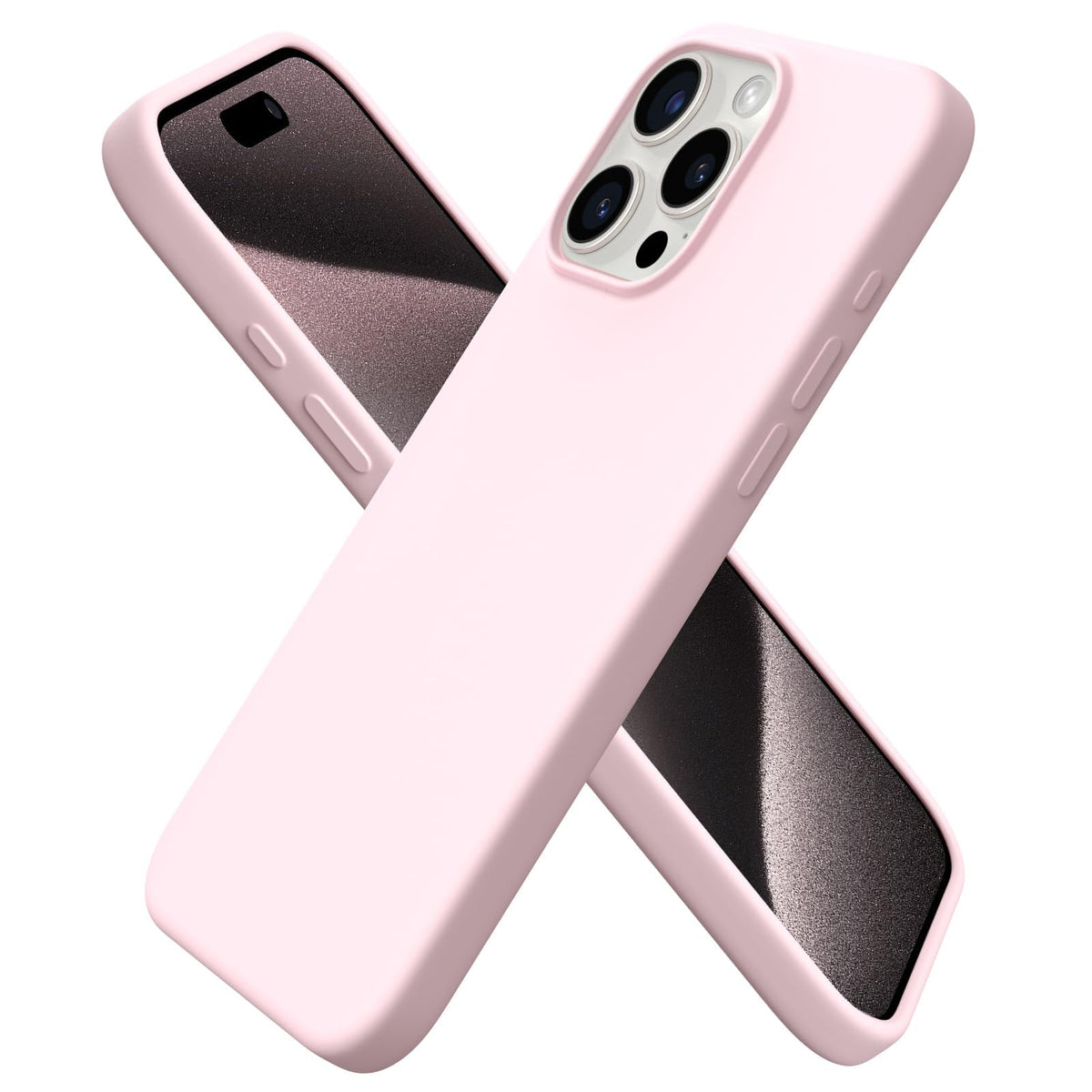 ORNARTO for iPhone 15 Pro Max Case, Liquid Silicone, Cherry Blossom