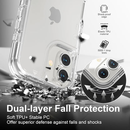 Follaroma for iPhone 16 Plus Case, Shockproof, Crystal Clear