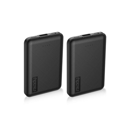 Miady 2-Pack Small Portable Charger 5000mAh Power Bank Travel Battery Pack