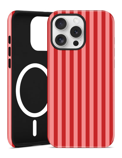 Magnetic Striped Phone Case for iPhone 17, Navy Blue