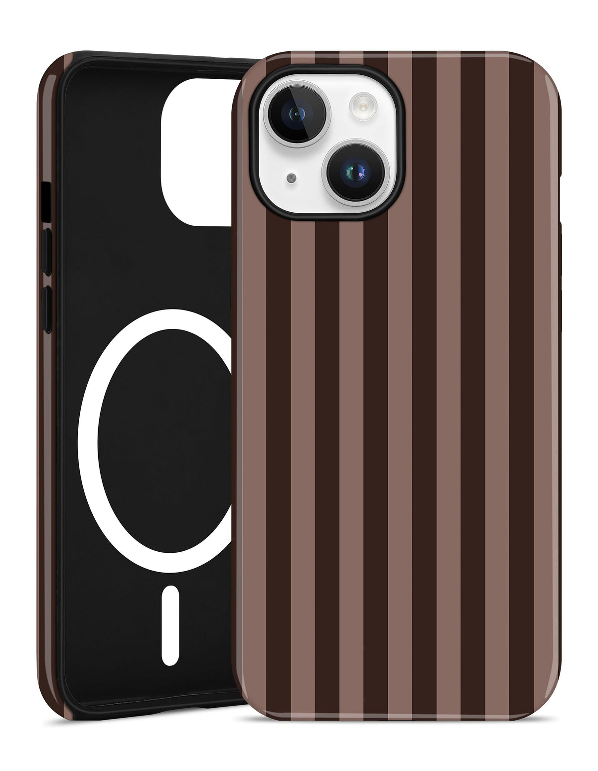 Magnetic Striped Phone Case for iPhone 17, Navy Blue