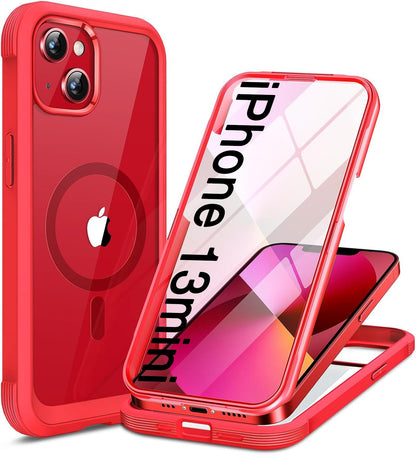 Miracase Magnetic for iPhone 15 Pro Max Case 6.7'' [Compatible with Magsafe] Full-Body Drop Proof Bumper Phone Case for iPhone 15 Pro Max with Built-in 9H Tempered Glass Screen Protector,Black