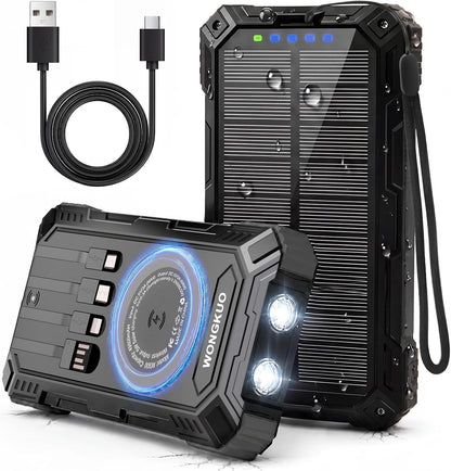 Solar Charger Power Bank - 49800mAh QC3.0 Fast Charging Portable Charger