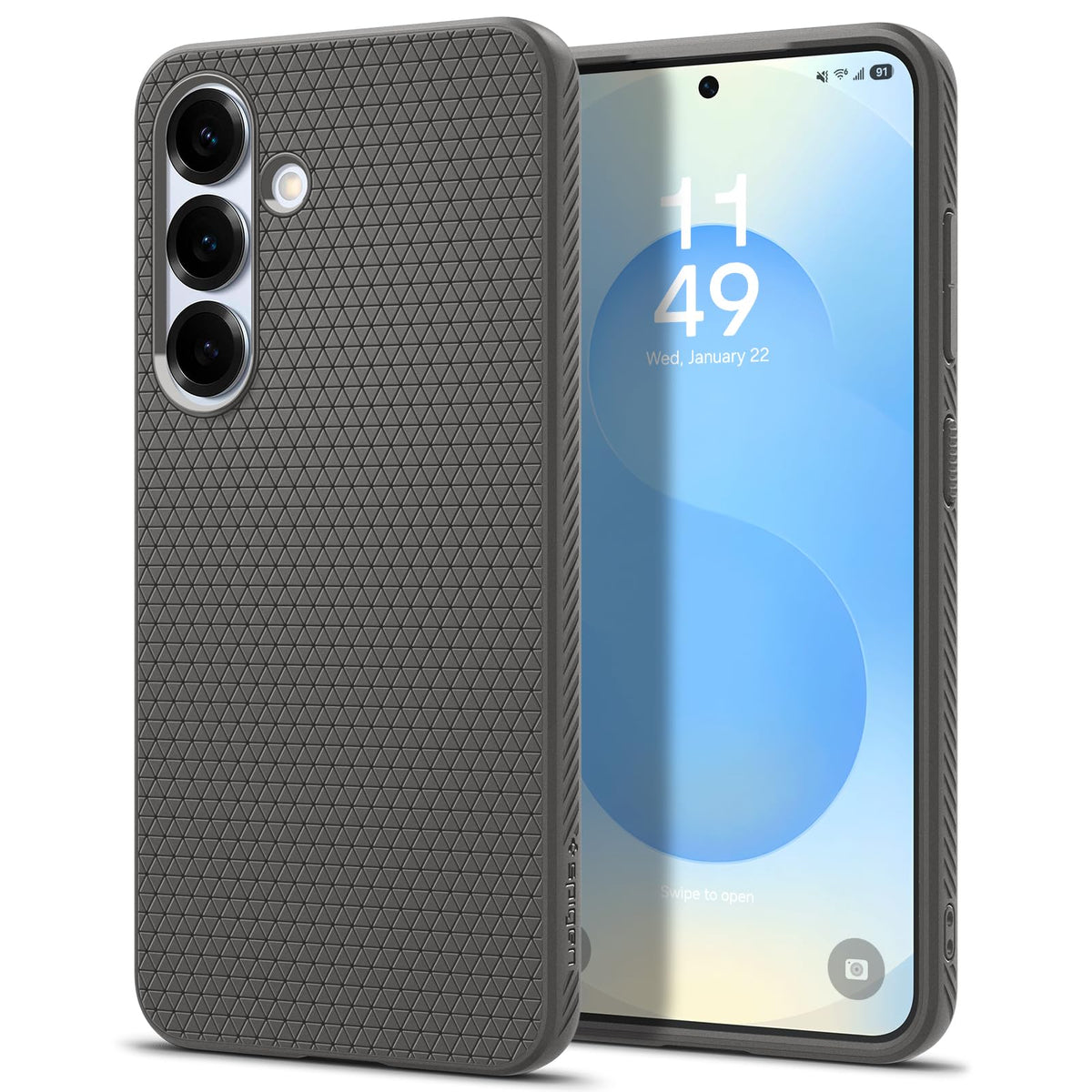 Spigen for Galaxy S22 Plus Case, Liquid Air [No Magnet Ring] [Military-Grade Protection] - Matte Black