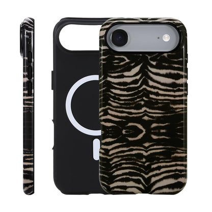for iPhone 17 ProMax/18 ProMax Case - Wireless Charging for MagSafe, Dual-Layer Design (Outer Hard PC Shell + Inner Soft TPU Shell), Unisex Shockproof Protective Case - Tiger Stripe Pattern.