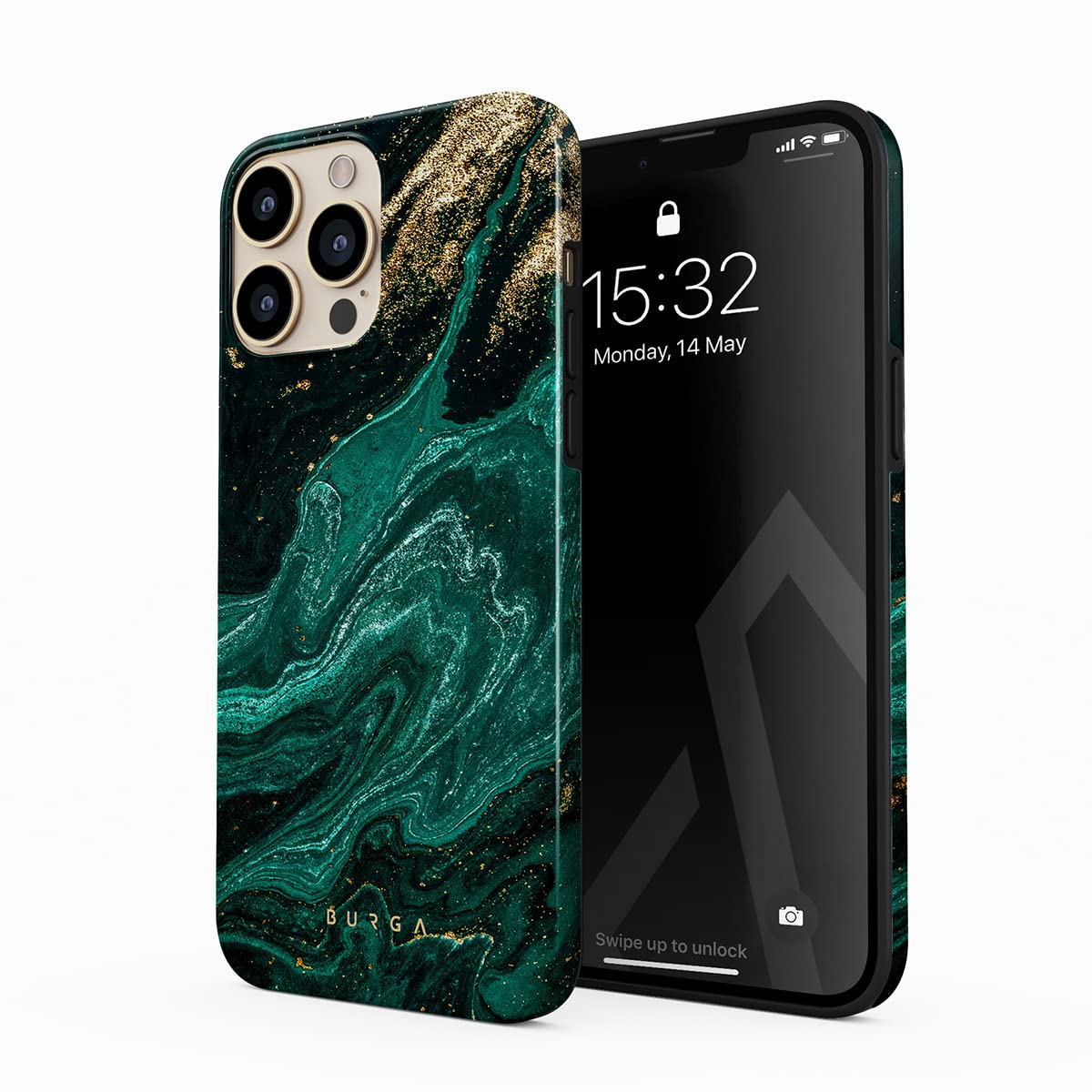 BURGA Unisex Phone Case for iPhone 17 Pro – Dual-Layer Hybrid Design with Shock-Absorbing Silicone & Durable Exterior, Scratch-Resistant Finish and Raised Bezel Edge for Screen Protection & Daily Use