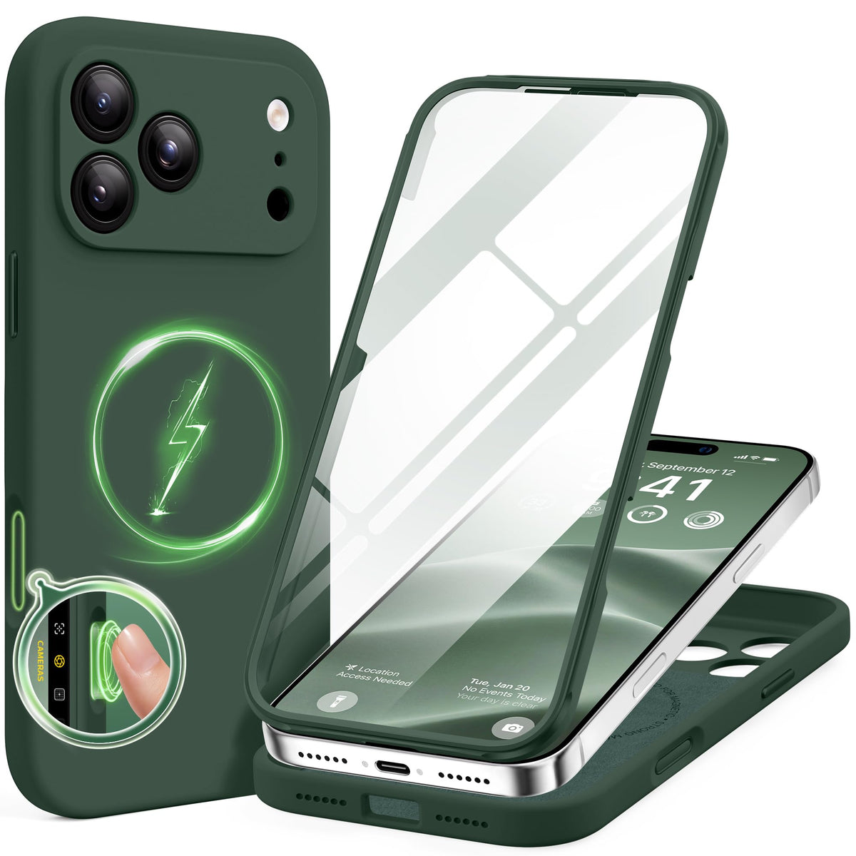 BERFY for iPhone 18 Pro Max Case/iPhone 17 Pro Max Case, Fit for Magsafe