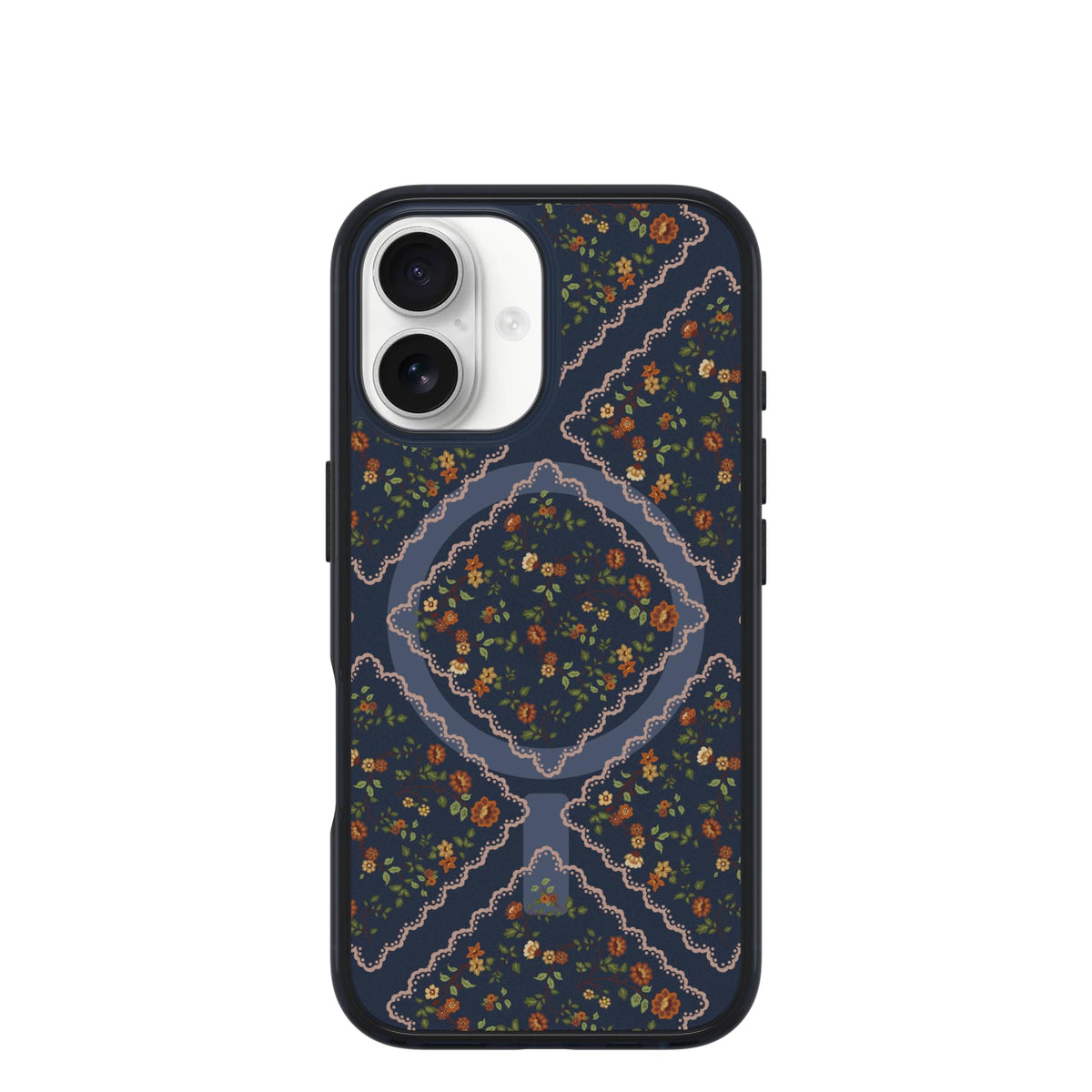 OtterBox iPhone 16 Pro Symmetry Series Clear Case - Floral Romance Blue