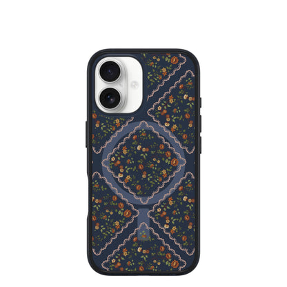 OtterBox iPhone 16 Pro Symmetry Series Clear Case - Floral Romance Blue