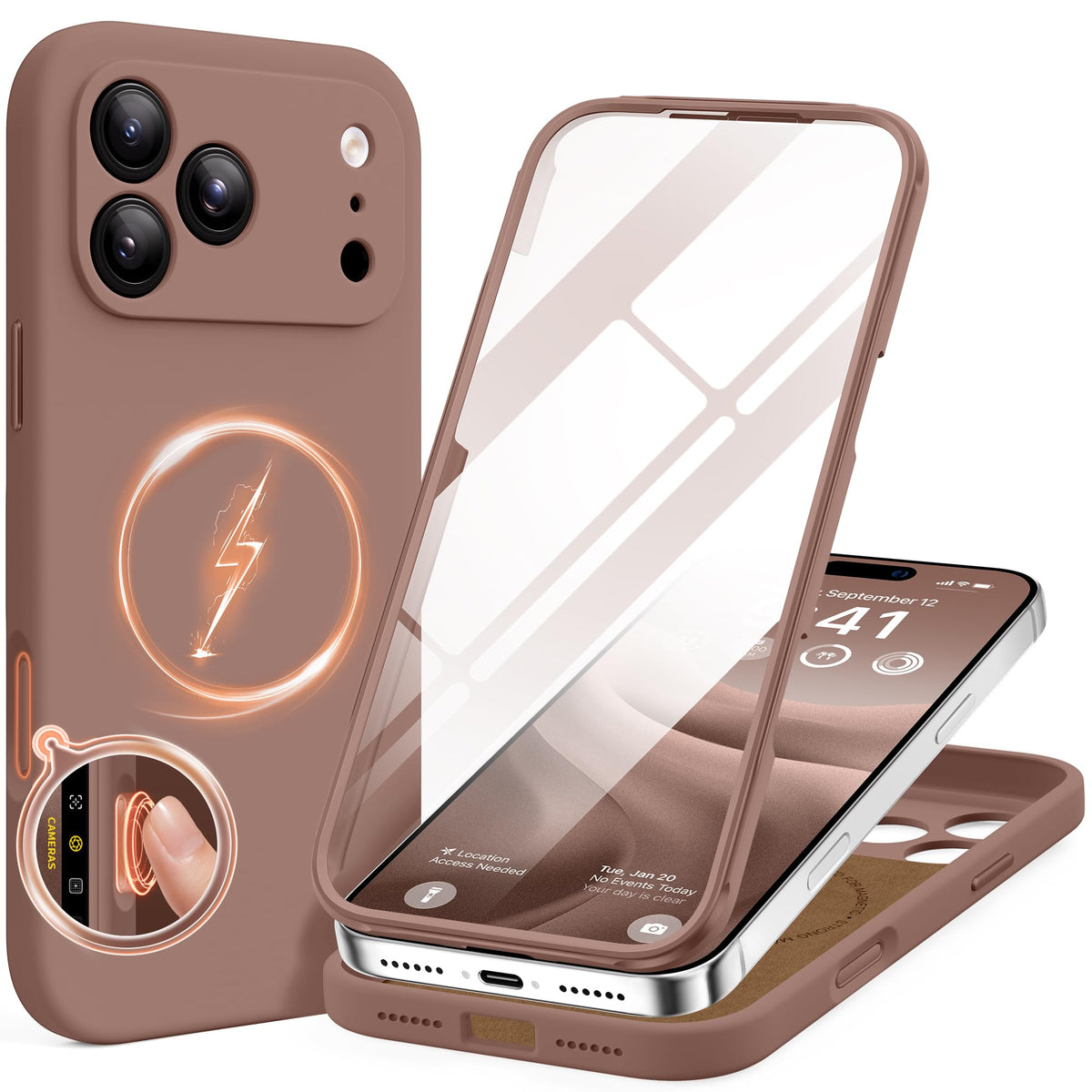 BERFY for iPhone 18 Pro Max Case/iPhone 17 Pro Max Case, Fit for Magsafe
