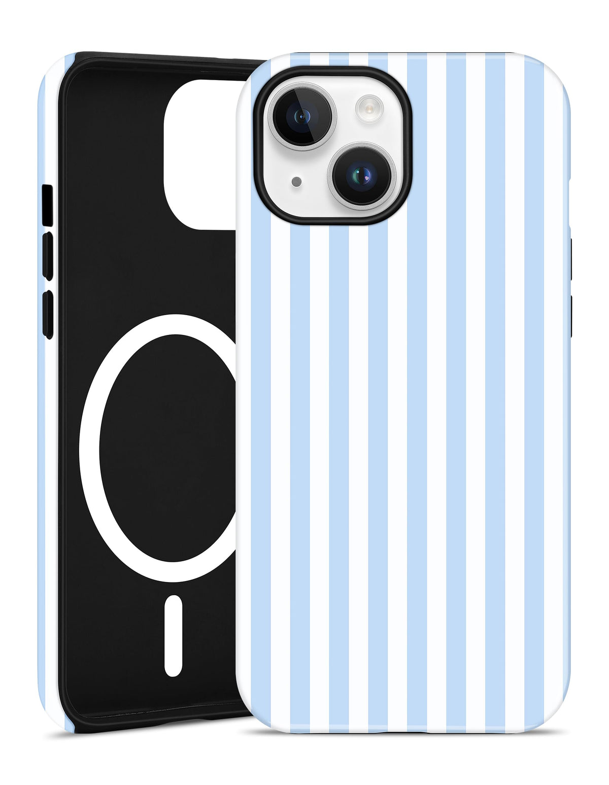 Magnetic Striped Phone Case for iPhone 17, Navy Blue
