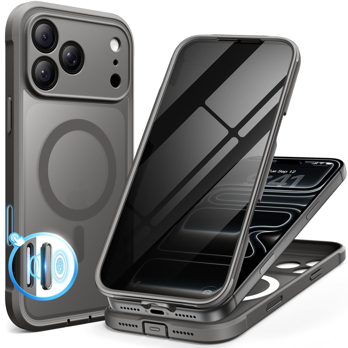BERFY for iPhone 18 Pro Max Case/iPhone 17 Pro Max Case, Fit for Magsafe