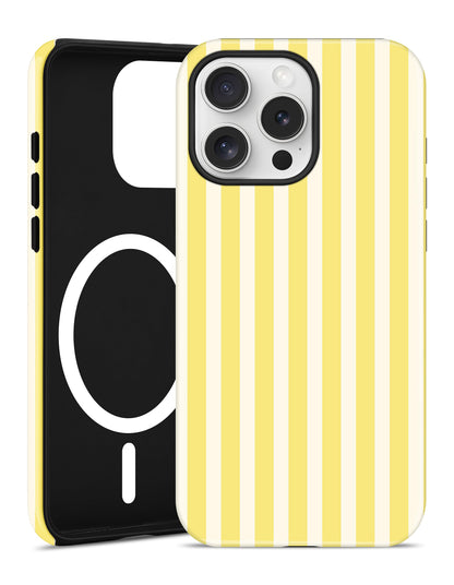 Magnetic Striped Phone Case for iPhone 17, Navy Blue