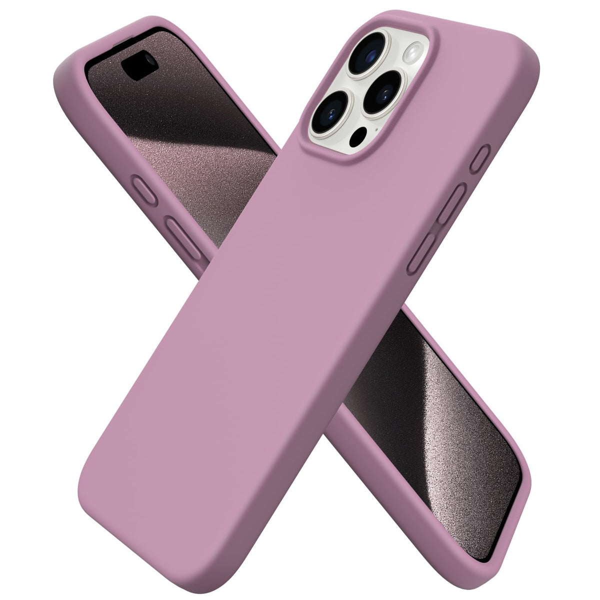 ORNARTO for iPhone 15 Pro Max Case, Liquid Silicone, Cherry Blossom