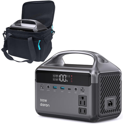 Daran Portable Power Station 89.6Wh LiFePO4 Battery 100W(200W Peak) Solar Power Bank, Portable Charger Small Generator with AC Outlets & PD Fast Charging for Home/Laptop/Camping(Solar Panel Optional)