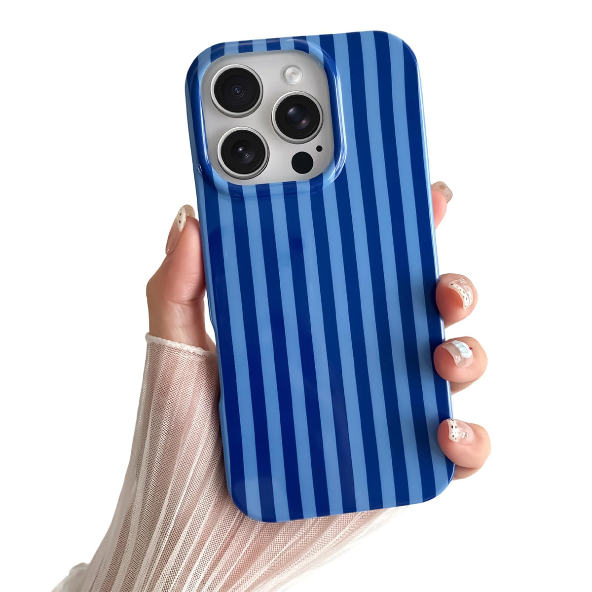Yeddabox for iPhone 16 Pro Case Cute Striped Phone Case Soft TPU Slim Shockproof Phone Cover for Women Girls, Pink and Yellow