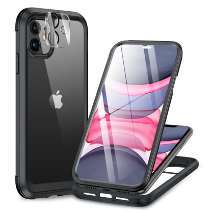 Miracase Magnetic for iPhone 15 Pro Max Case 6.7'' [Compatible with Magsafe] Full-Body Drop Proof Bumper Phone Case for iPhone 15 Pro Max with Built-in 9H Tempered Glass Screen Protector,Black