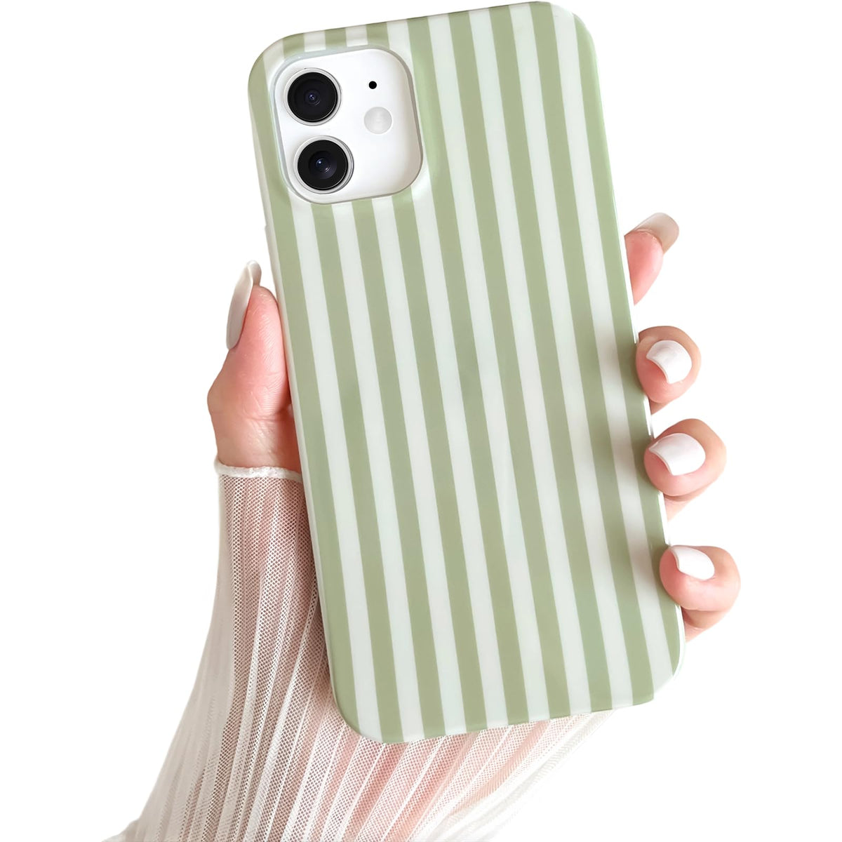 Yeddabox for iPhone 16 Pro Case Cute Striped Phone Case Soft TPU Slim Shockproof Phone Cover for Women Girls, Pink and Yellow