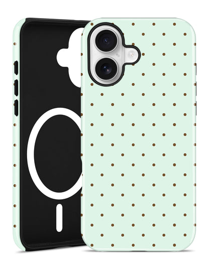 Jusy Magnetic Polka Dot Case for iPhone 16,White