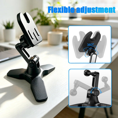 Desk Phone Stand for Popsocket, Adjustable Desk Phone Holder Compatible with Popsocket Mount, Heavy Duty Grip/Socket Phone Stand for Desk for Home/Office, Suitable for all mobile phones with Popsocket