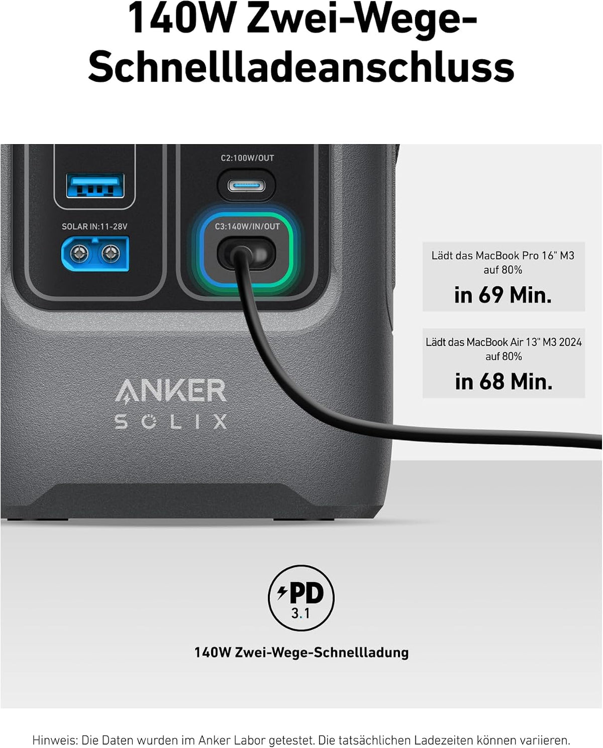 Anker SOLIX C200 DC Portable Power Station, 192Wh, 200W, Outdoor Camping