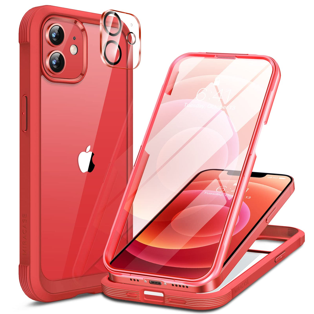 Miracase Magnetic for iPhone 15 Pro Max Case 6.7'' [Compatible with Magsafe] Full-Body Drop Proof Bumper Phone Case for iPhone 15 Pro Max with Built-in 9H Tempered Glass Screen Protector,Black