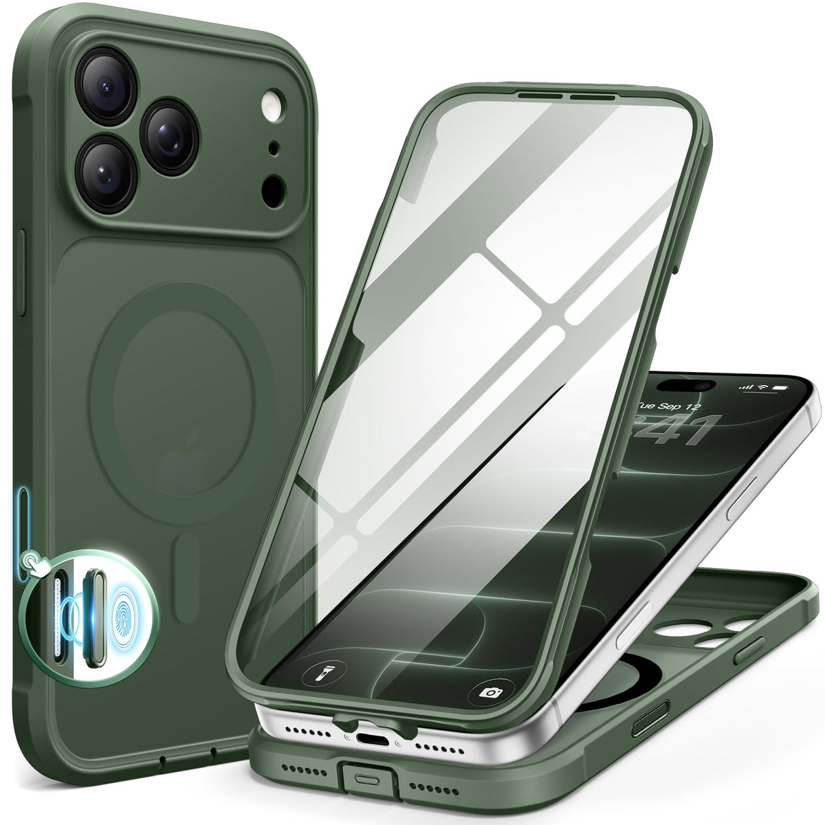 BERFY for iPhone 18 Pro Max Case/iPhone 17 Pro Max Case, Fit for Magsafe