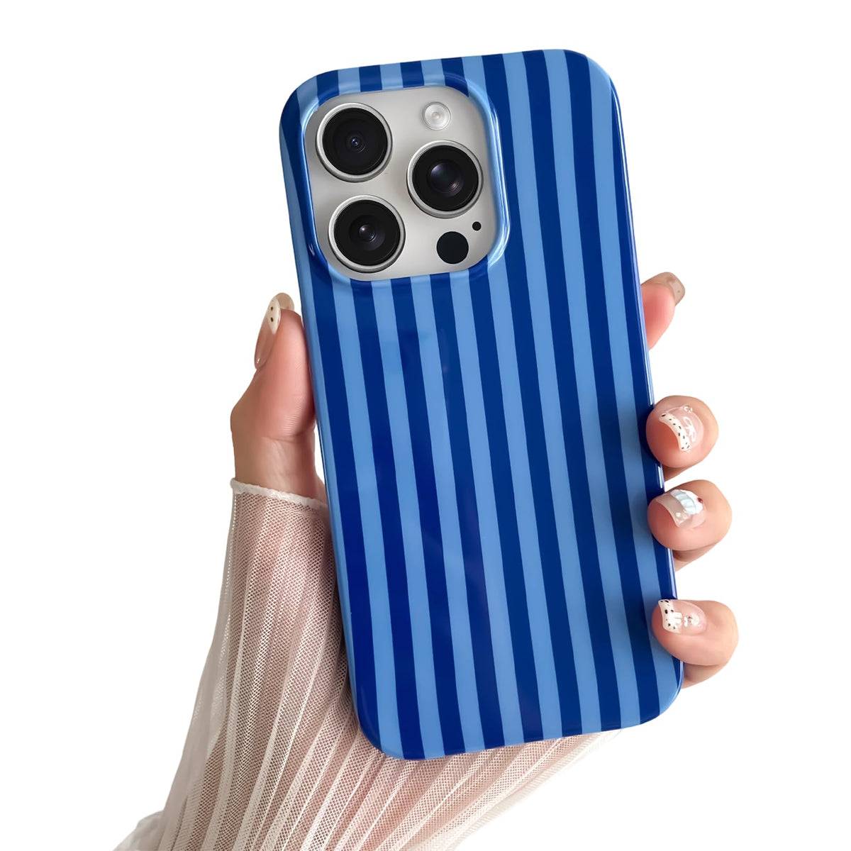 Yeddabox for iPhone 16 Pro Case Cute Striped Phone Case Soft TPU Slim Shockproof Phone Cover for Women Girls, Pink and Yellow