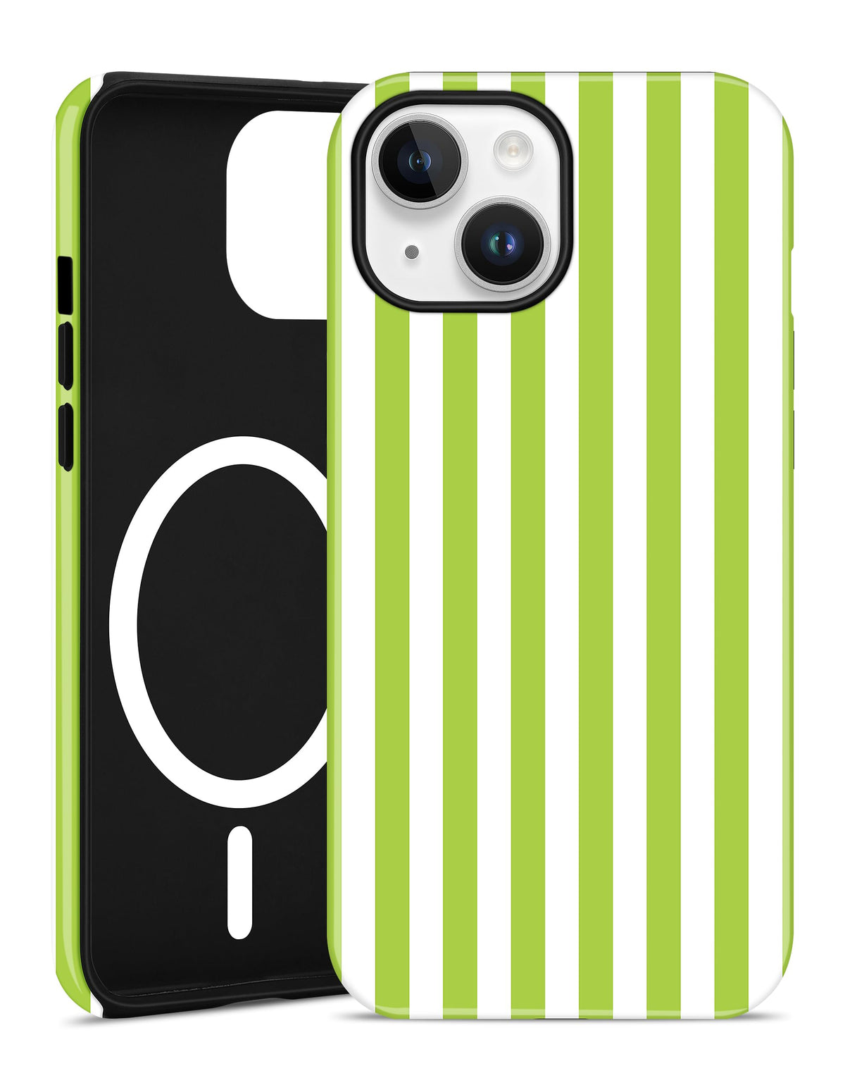 Magnetic Striped Phone Case for iPhone 17, Navy Blue