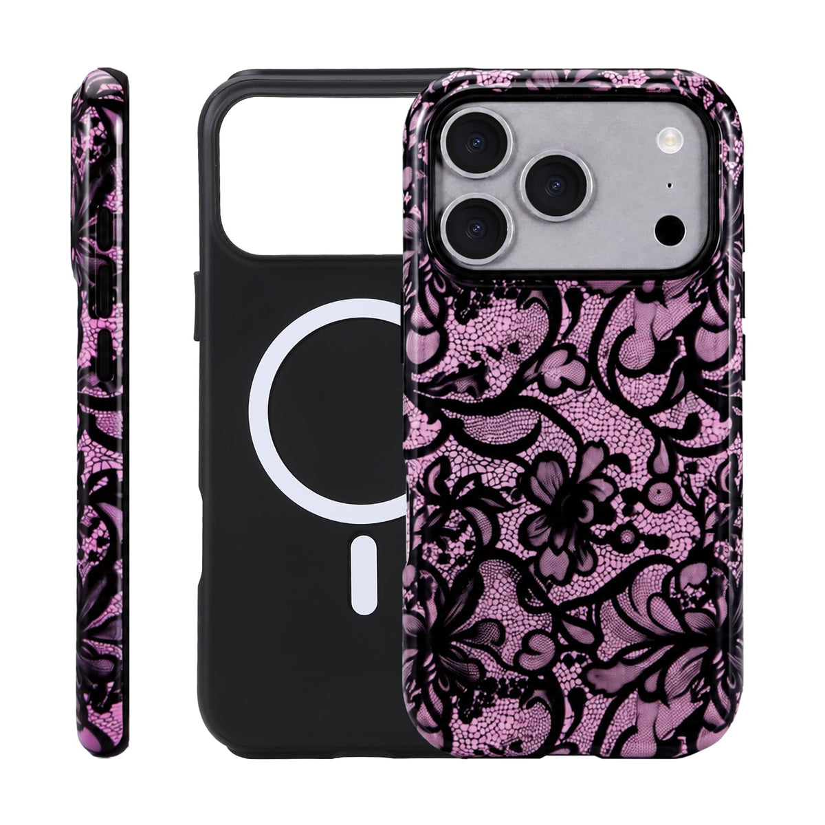 for iPhone 17 ProMax/18 ProMax Case - Wireless Charging for MagSafe, Dual-Layer Design (Outer Hard PC Shell + Inner Soft TPU Shell), Unisex Shockproof Protective Case - Tiger Stripe Pattern.