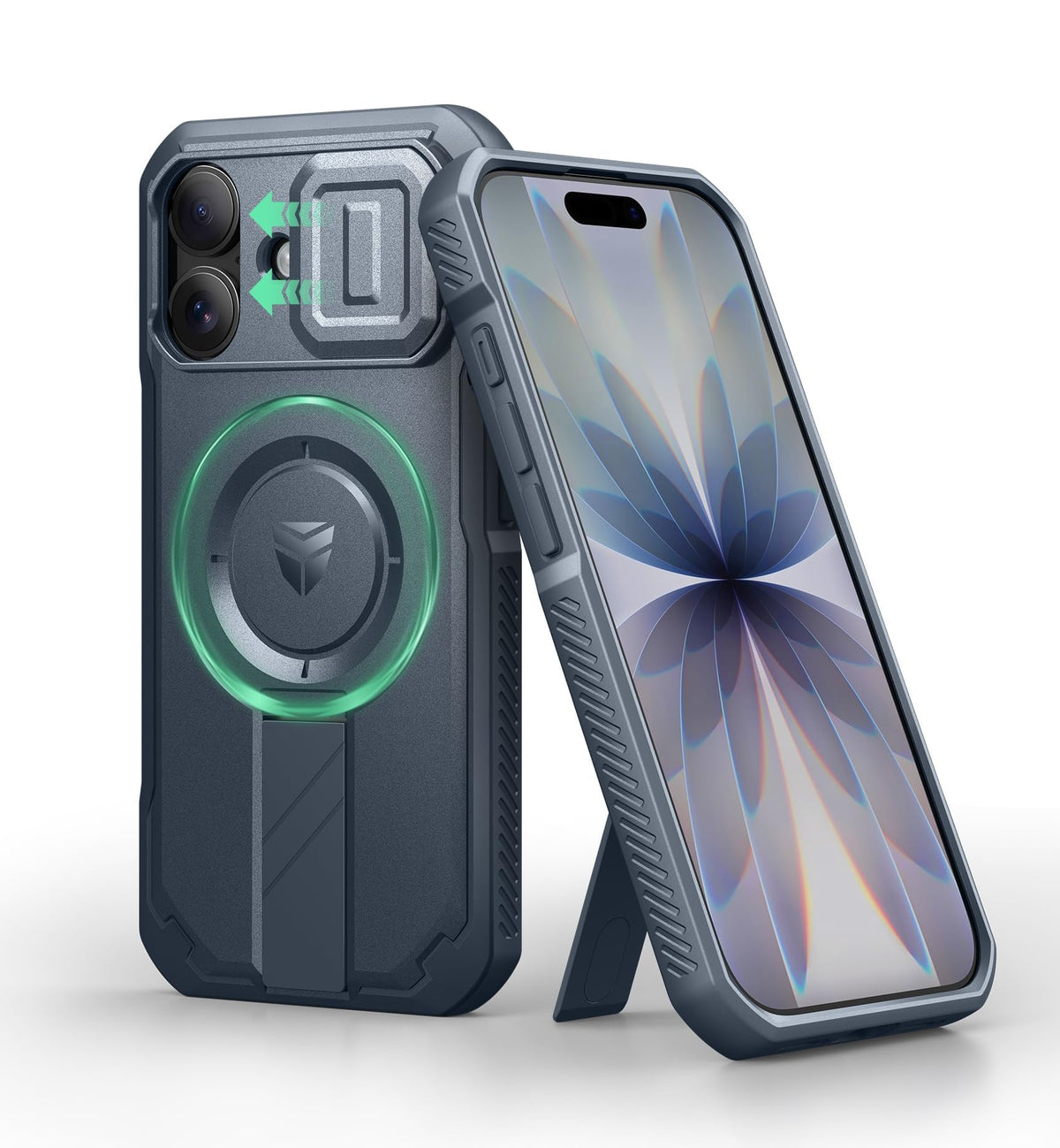 Dexnor for iPhone 17e/16e Case with Slide Camera Cover, 6.1 inch Navy Blue