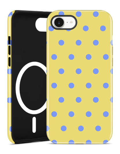 Jusy Magnetic Polka Dot Case for iPhone 16,White