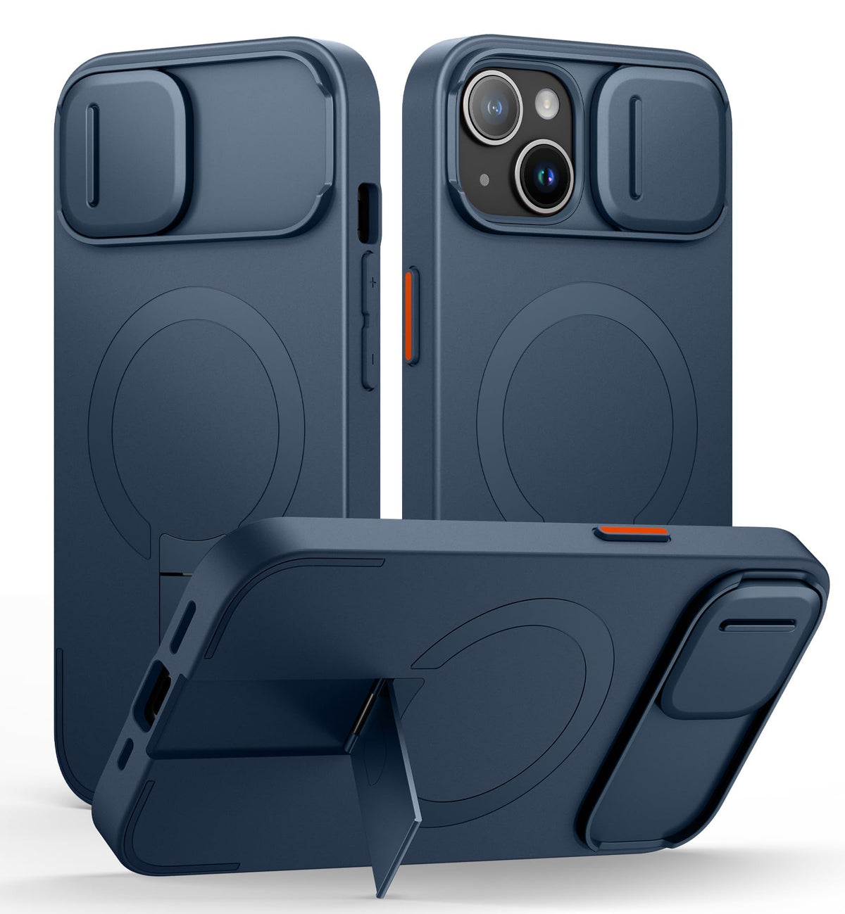 SURITCH for iPhone 17 Pro Max Case with Camera Control Cover, Camera Cover and Adjustable Kickstand, Compatible with MagSafe, Shockproof Bumper Protective Cases 6.9 Inch, Black